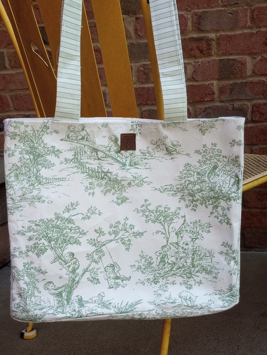 Other - Green Toile Tote /Bag